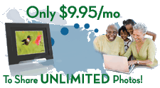Only $9.95/mo to share UNLIMITED photos!