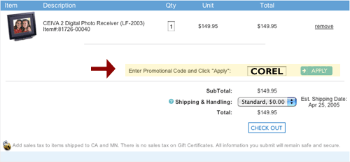Corel Promo Code Digital Photo Receiver